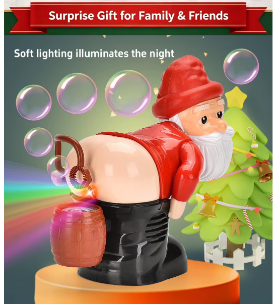 Farting Santa Bubble Machine